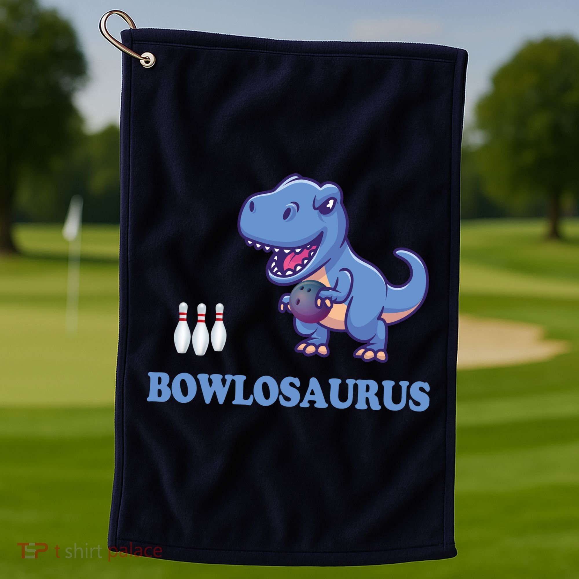 Bowling Dinosaur Golf Towel