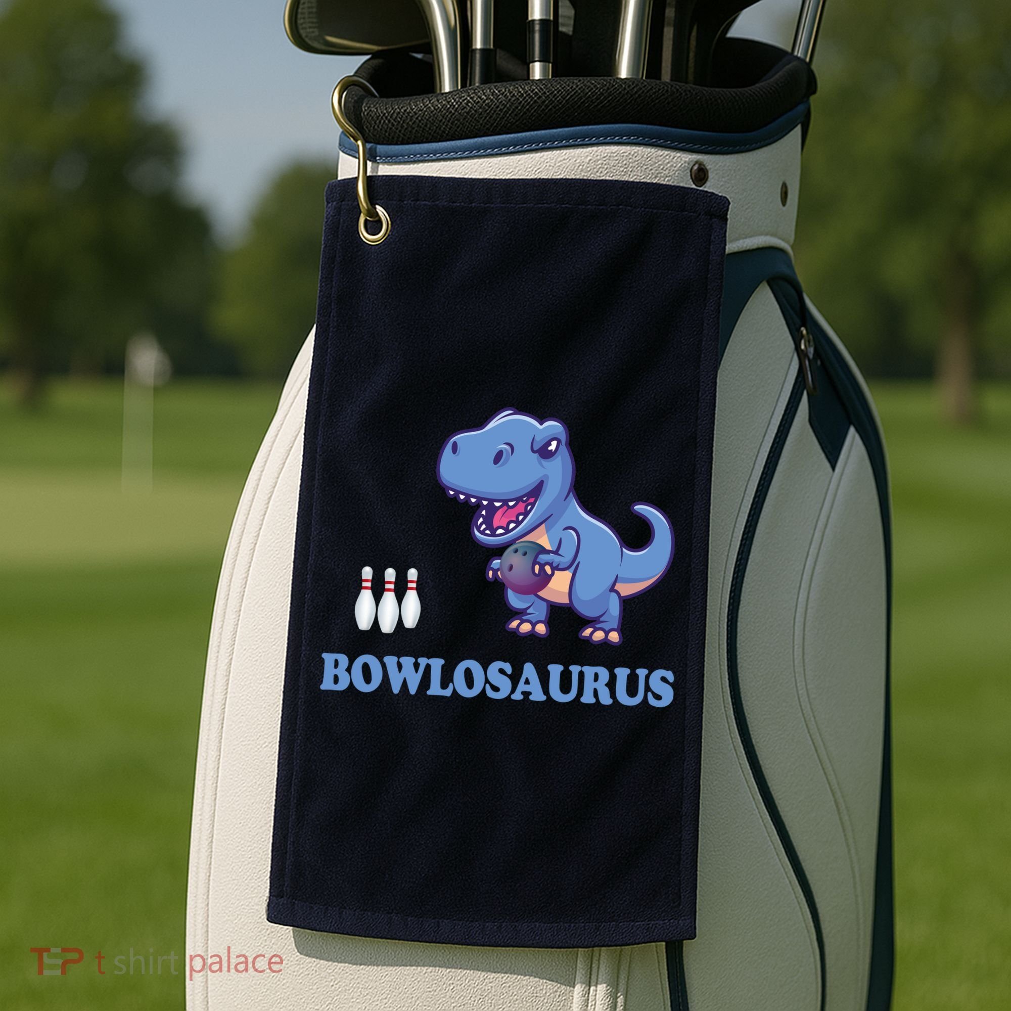 Bowling Dinosaur Golf Towel