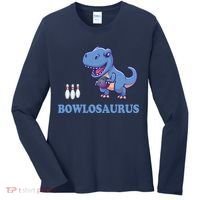 Bowling Dinosaur Women's Long Sleeve Shirt thumb 0