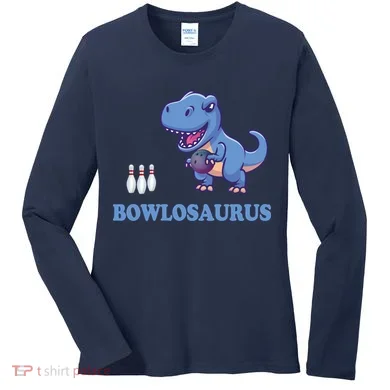 Bowling Dinosaur Women's Long Sleeve Shirt