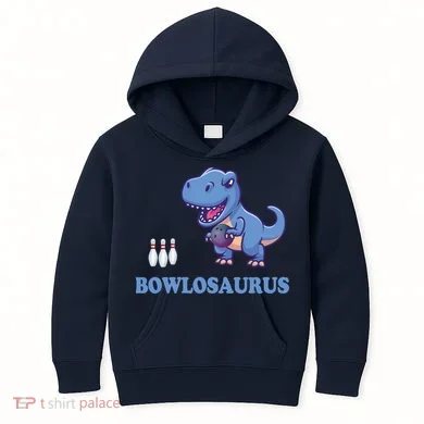 Bowling Dinosaur Kids Hoodie