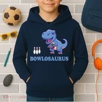Bowling Dinosaur Kids Hoodie thumb 2