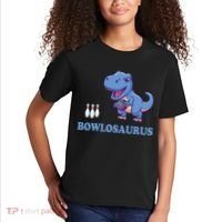 Bowling Dinosaur Kids T-Shirt thumb 2