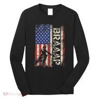 Braaap Dirt Bike Usa American Flag Motocross Biker Long Sleeve Shirt thumb 0