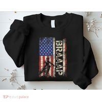 Braaap Dirt Bike Usa American Flag Motocross Biker Sweatshirt thumb 2