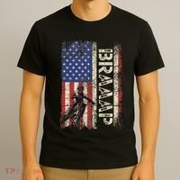 Braaap Dirt Bike Usa American Flag Motocross Biker T-Shirt thumb 3