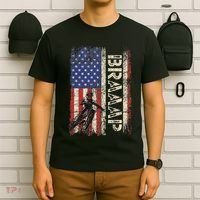 Braaap Dirt Bike Usa American Flag Motocross Biker T-Shirt thumb 6