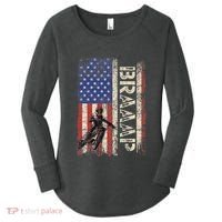 Braaap Dirt Bike Usa American Flag Motocross Biker Women's Perfect Tri Tunic Long Sleeve Shirt thumb 0