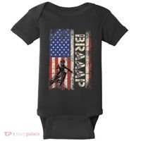 Braaap Dirt Bike Usa American Flag Motocross Biker Baby Bodysuit thumb 0