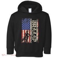 Braaap Dirt Bike Usa American Flag Motocross Biker Toddler Hoodie thumb 0