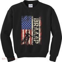 Braaap Dirt Bike Usa American Flag Motocross Biker Kids Sweatshirt thumb 0