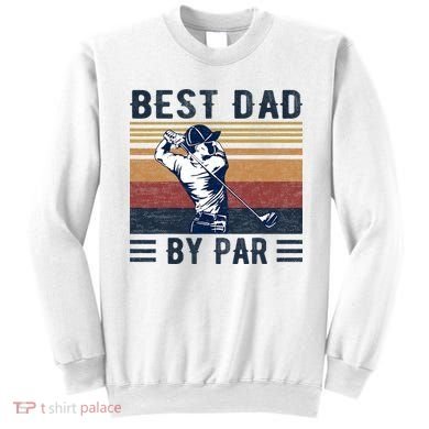 Best Dad By Par Vintage Golf Player Father's Day Sweatshirt