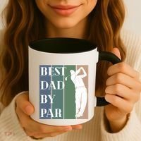 Best Dad By Par Golf Cute Gift Coffee Mug thumb 3