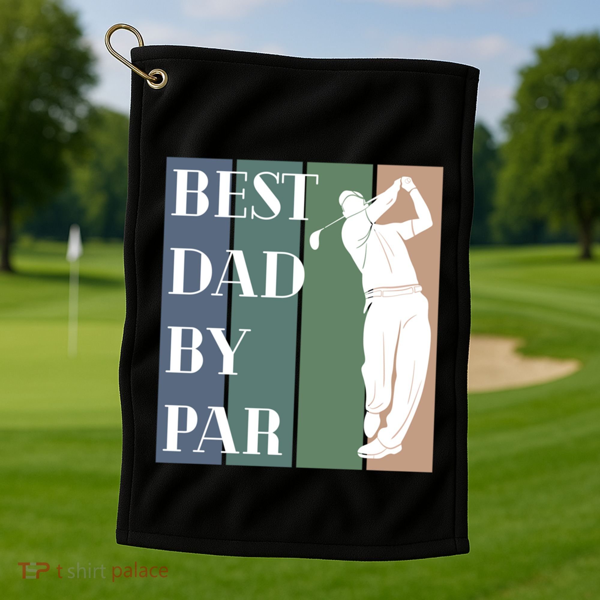 Best Dad By Par Golf Cute Gift Golf Towel