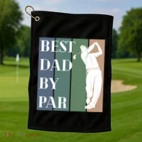 Best Dad By Par Golf Cute Gift Golf Towel thumb 1