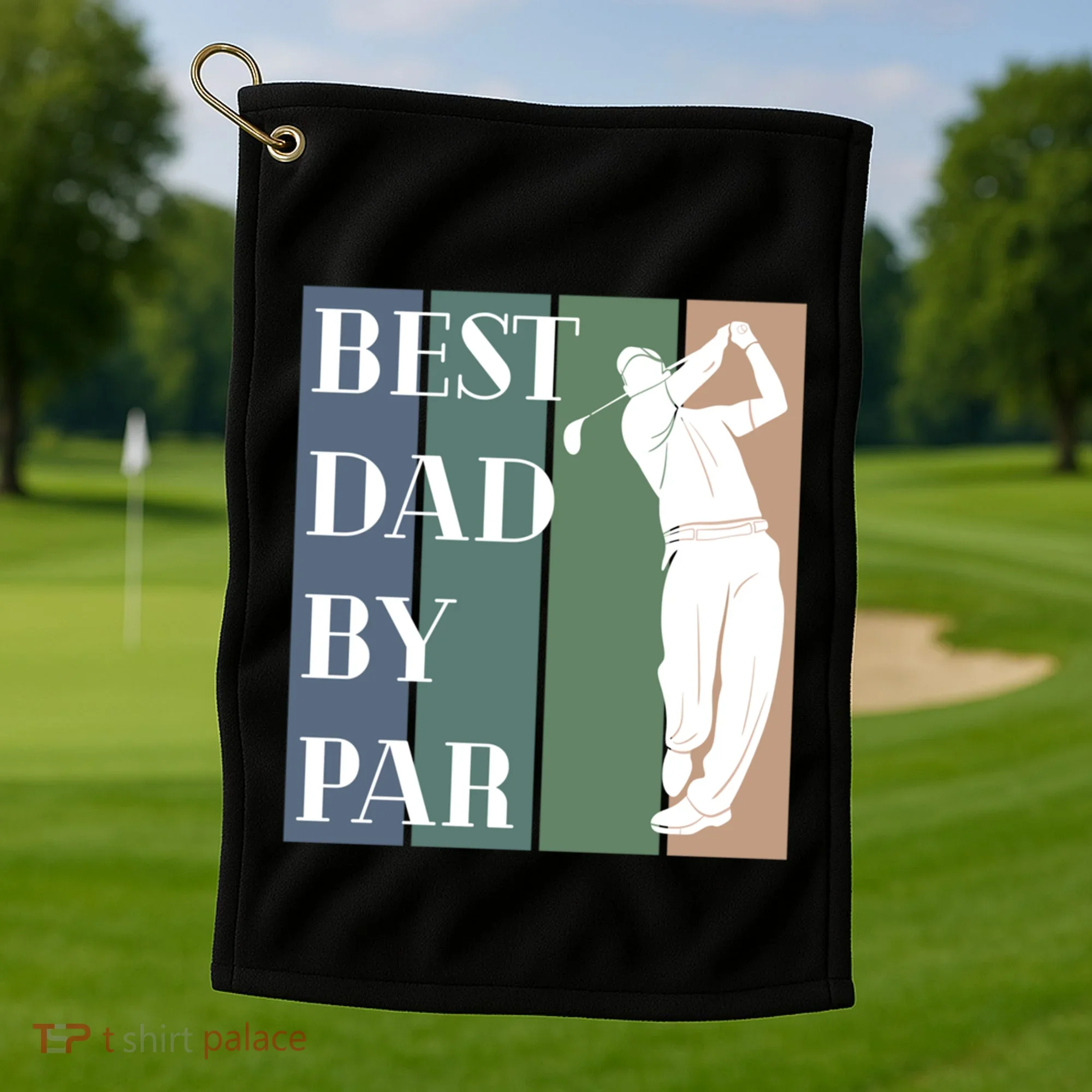 Best Dad By Par Golf Cute Gift Golf Towel