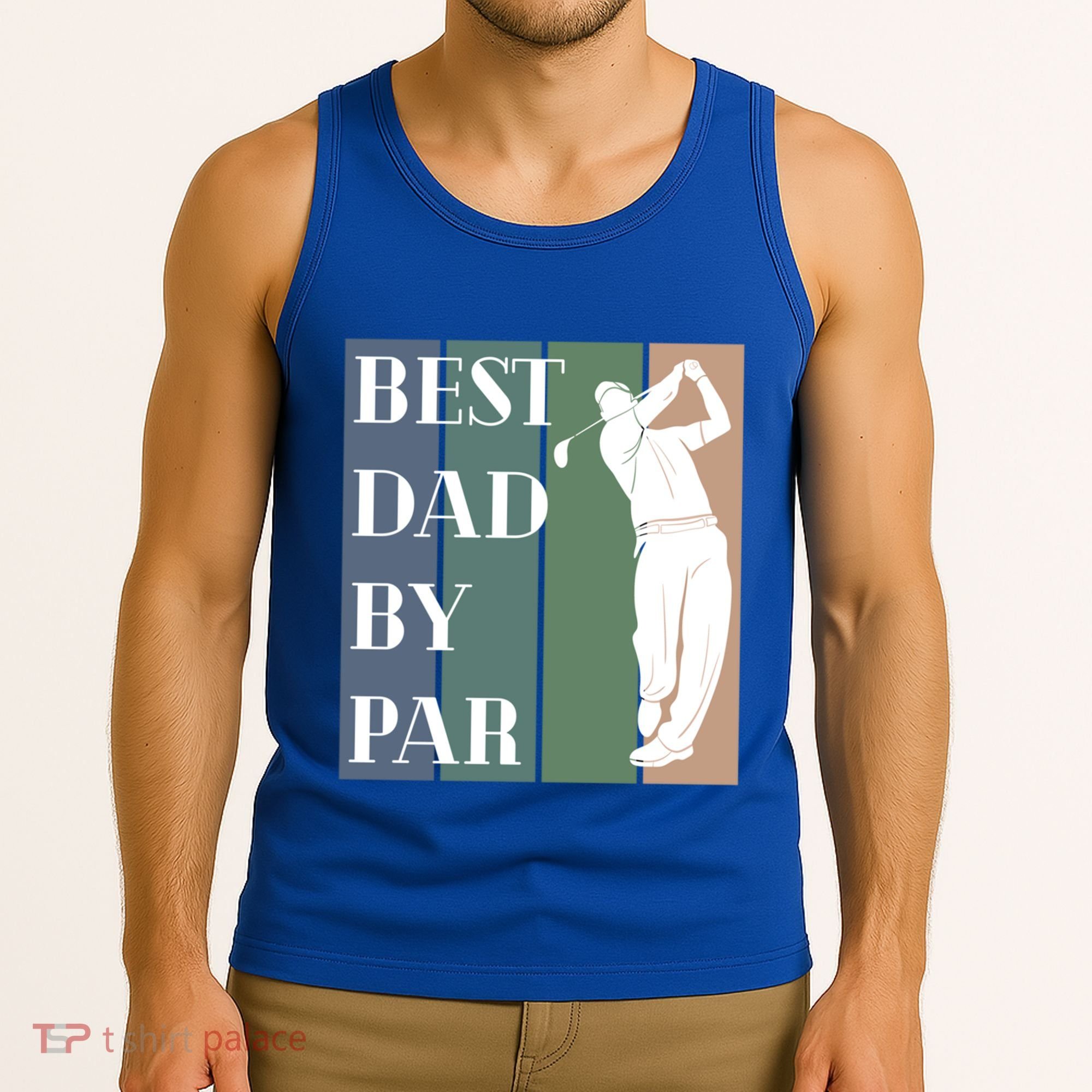 Best Dad By Par Golf Cute Gift Tank Top