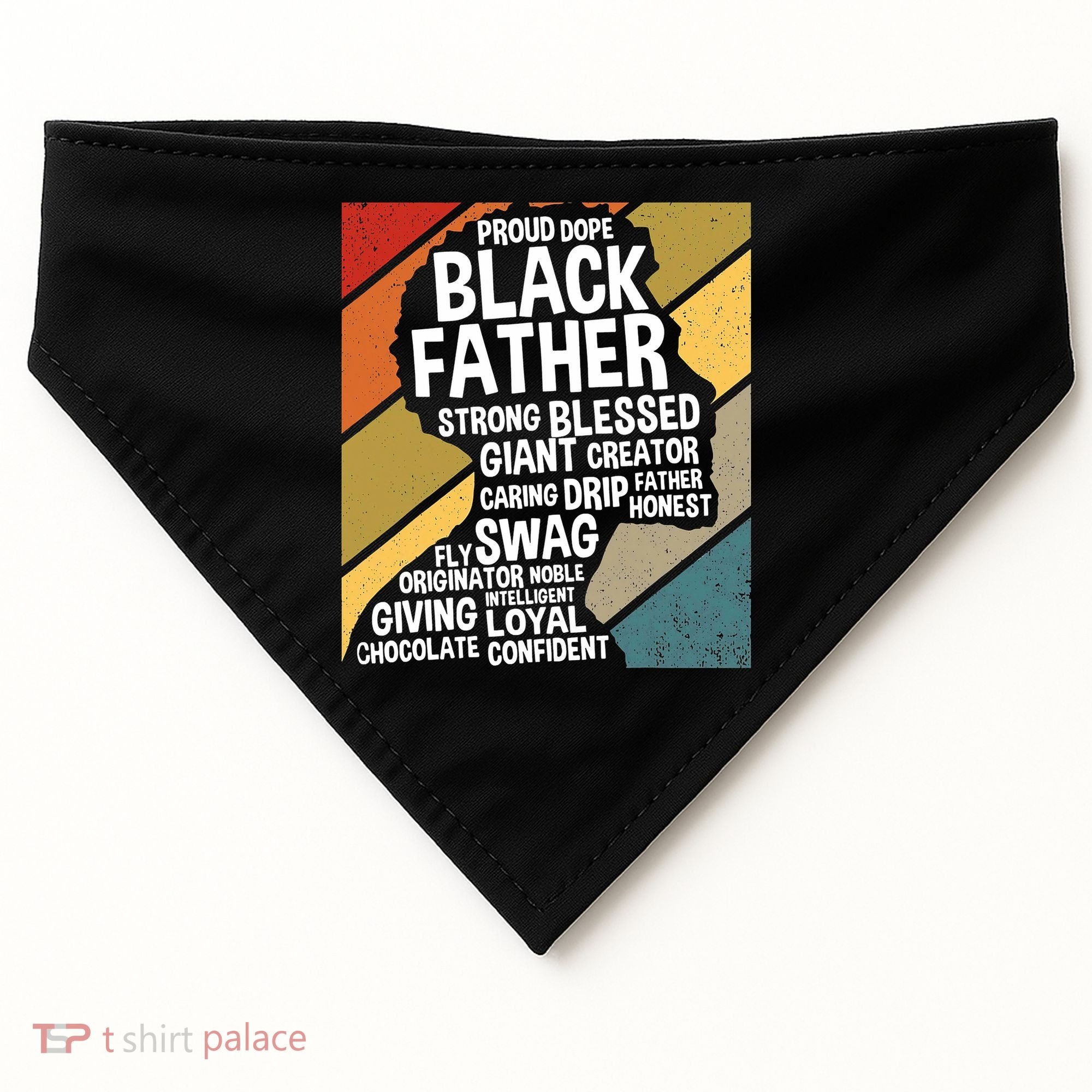 Black Dad Black Fathers Black History Dope Black Father USA-Made Doggie Bandana