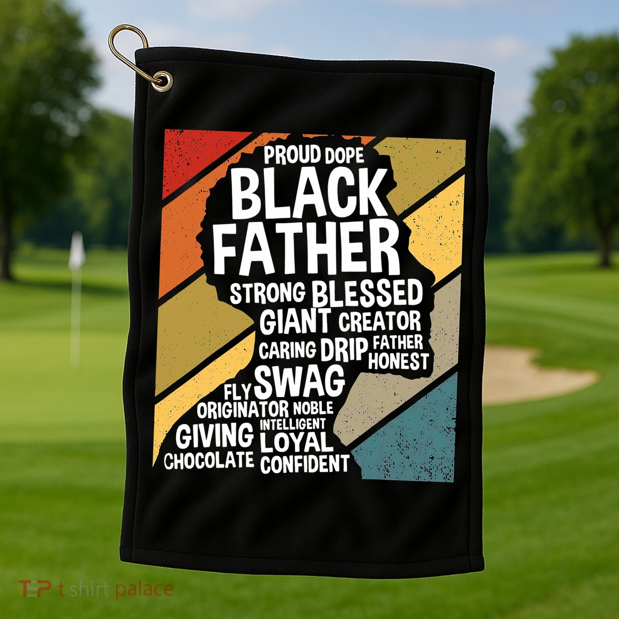 Black Dad Black Fathers Black History Dope Black Father Golf Towel