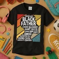 Black Dad Black Fathers Black History Dope Black Father Kids T-Shirt thumb 3
