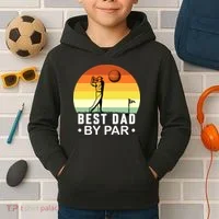 Best Dad By Par Golf T Kids Hoodie thumb 2