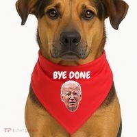 Bye Done Bye Bye Joe Biden Drops Out Of 2024 Election USA-Made Doggie Bandana thumb 1