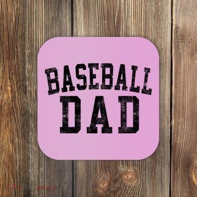 Baseball Dad Birthday Classic Bold Font Baseball Daddy Coaster