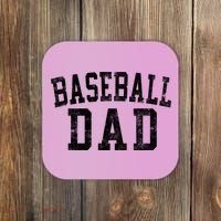 Baseball Dad Birthday Classic Bold Font Baseball Daddy Coaster thumb 0