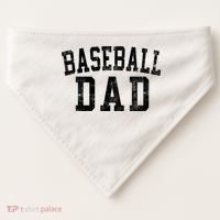 Baseball Dad Birthday Classic Bold Font Baseball Daddy USA-Made Doggie Bandana thumb 0