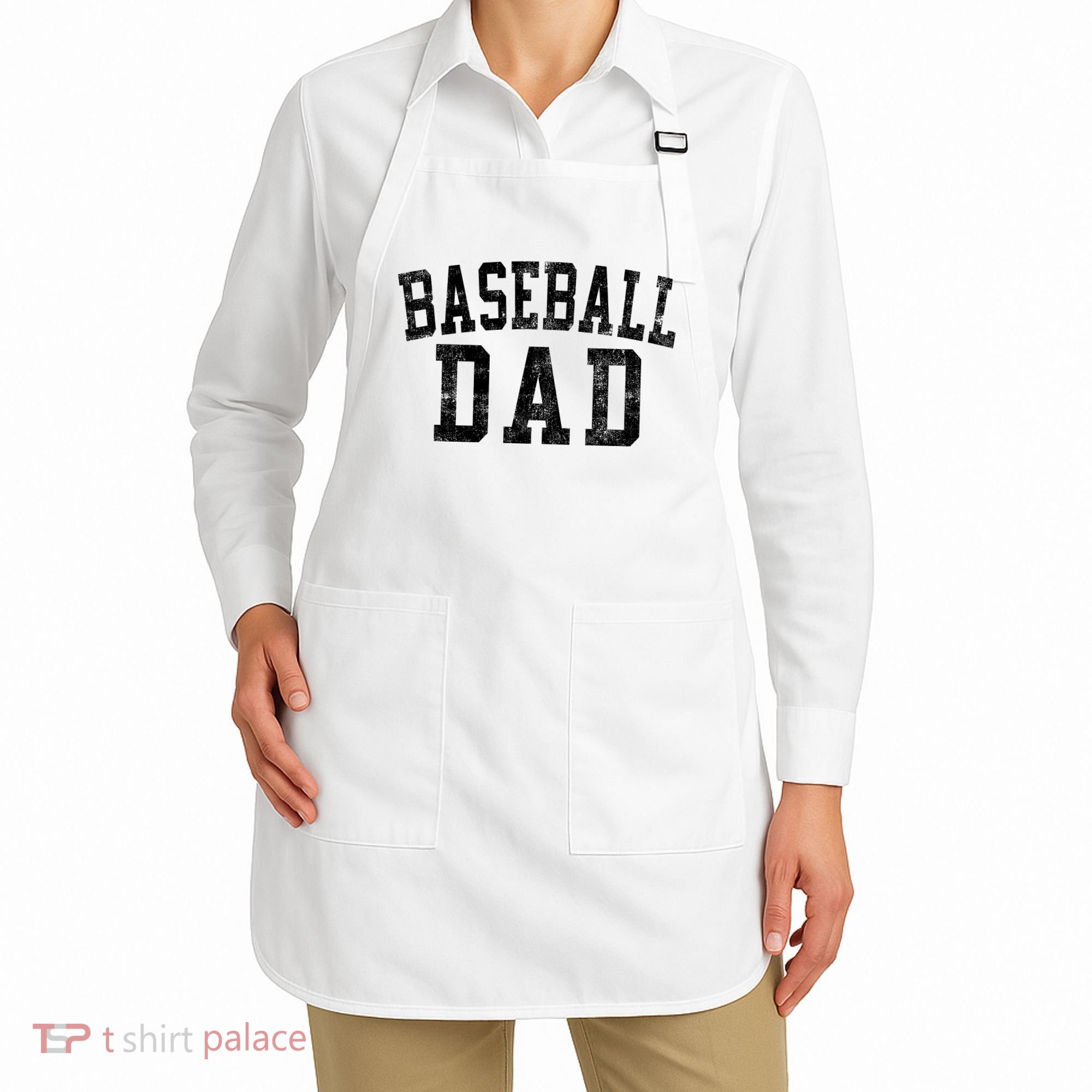 Baseball Dad Birthday Classic Bold Font Baseball Daddy Apron