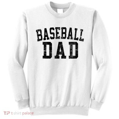 Baseball Dad Birthday Classic Bold Font Baseball Daddy Sweatshirt