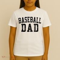 Baseball Dad Birthday Classic Bold Font Baseball Daddy T-Shirt thumb 4