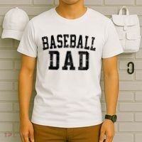 Baseball Dad Birthday Classic Bold Font Baseball Daddy T-Shirt thumb 6