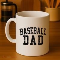 Baseball Dad Birthday Classic Bold Font Baseball Daddy Coffee Mug thumb 4
