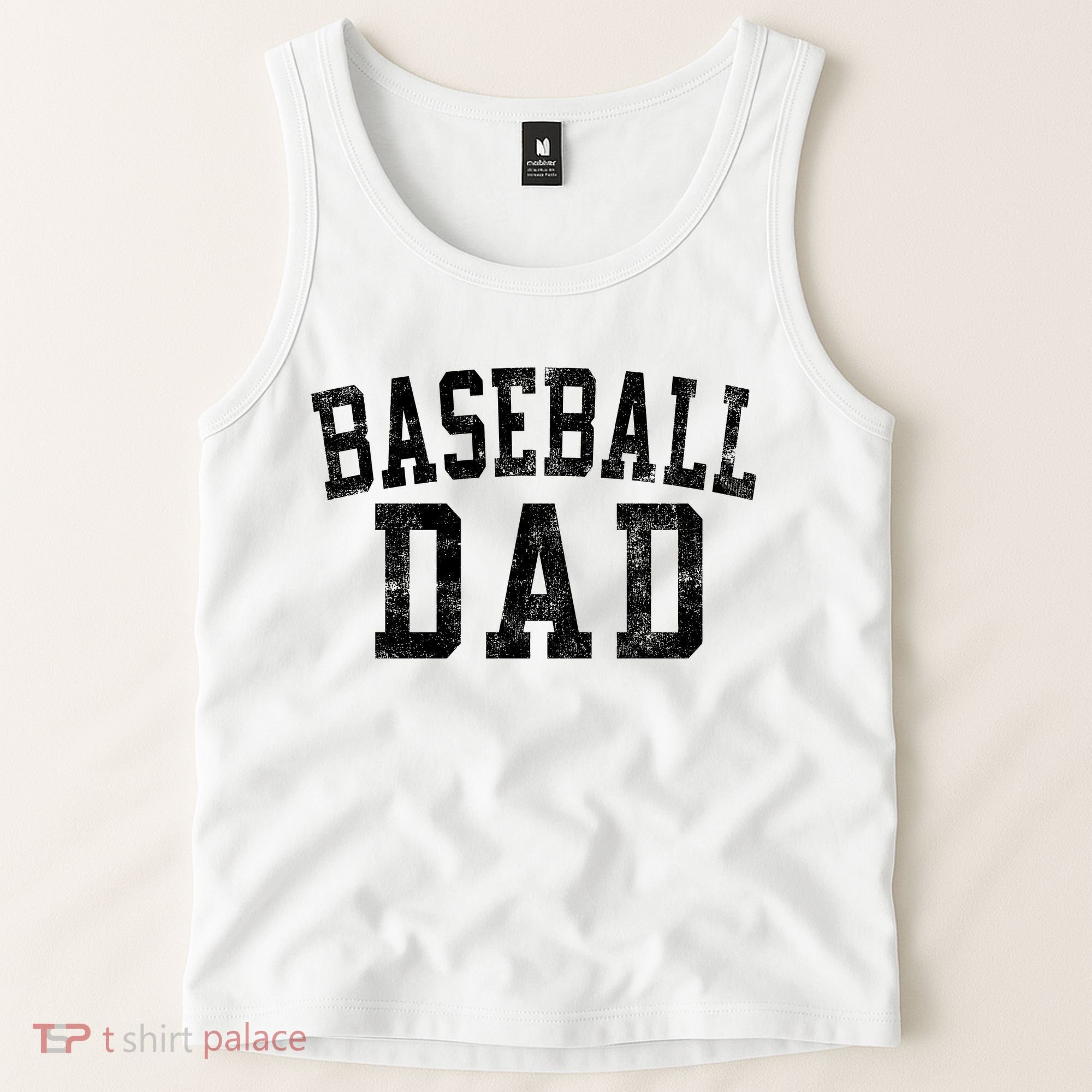 Baseball Dad Birthday Classic Bold Font Baseball Daddy Tank Top