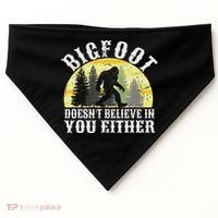 Bigfoot Doesn't Believe In You Either Distressed USA-Made Doggie Bandana thumb 0