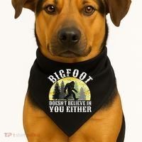 Bigfoot Doesn't Believe In You Either Distressed USA-Made Doggie Bandana thumb 1