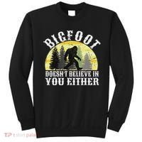 Bigfoot Doesn't Believe In You Either Distressed Sweatshirt thumb 0