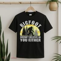 Bigfoot Doesn't Believe In You Either Distressed T-Shirt thumb 2