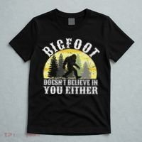 Bigfoot Doesn't Believe In You Either Distressed T-Shirt thumb 5