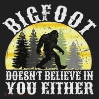 Bigfoot Doesn't Believe In You Either Distressed Beanie thumb 2
