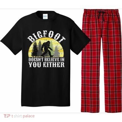 Bigfoot Doesn't Believe In You Either Distressed Pajama Set