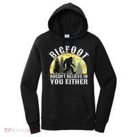 Bigfoot Doesn't Believe In You Either Distressed Women's Hoodie thumb 0