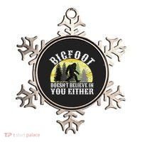 Bigfoot Doesn't Believe In You Either Distressed Ornament thumb 0