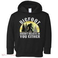 Bigfoot Doesn't Believe In You Either Distressed Toddler Hoodie thumb 0