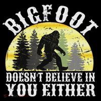 Bigfoot Doesn't Believe In You Either Distressed Toddler Hoodie thumb 2