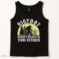 Bigfoot Doesn't Believe In You Either Distressed Tank Top thumb 2