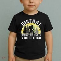 Bigfoot Doesn't Believe In You Either Distressed Toddler T-Shirt thumb 2