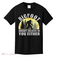 Bigfoot Doesn't Believe In You Either Distressed Kids T-Shirt thumb 0