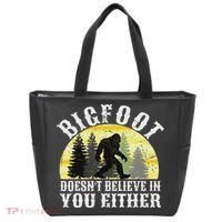 Bigfoot Doesn't Believe In You Either Distressed Tote Bag thumb 0